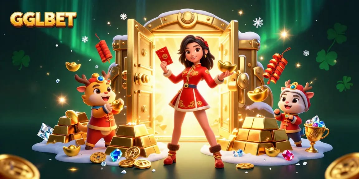 Experience the rich world of GGLBET gaming with vibrant characters and gold treasures.