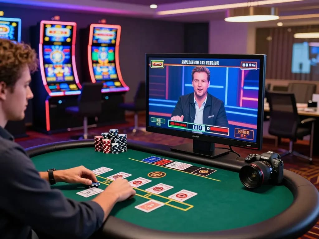 Engaging player enjoying five88 online casino experience with live dealer and vibrant atmosphere.