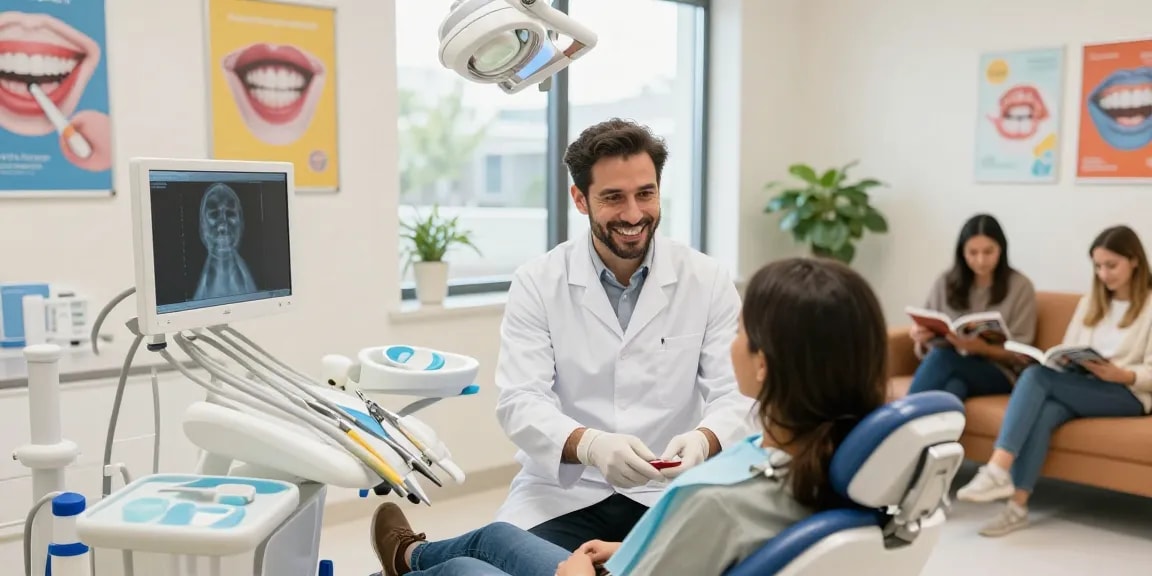 Dental clinic interaction where you can check out this site for a dentist appointment.