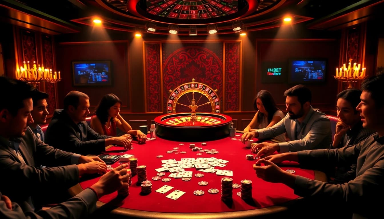 Experience the thrill of winning at Thabet casino with exciting poker action and vibrant gaming atmosphere.