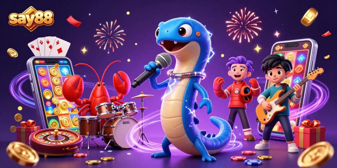 Say88, the thrilling underwater casino experience features vibrant characters and dynamic slots action.