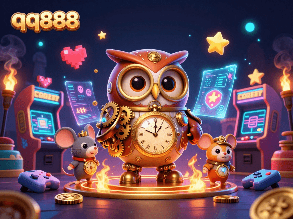 Engage with thrilling gameplay at qq888, where vibrant casino elements come alive in a dynamic scene.