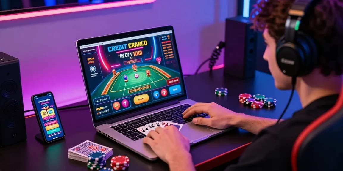Engaging gaming experience at credit card casinos at scoarch.org.uk with vibrant lighting and casino elements.