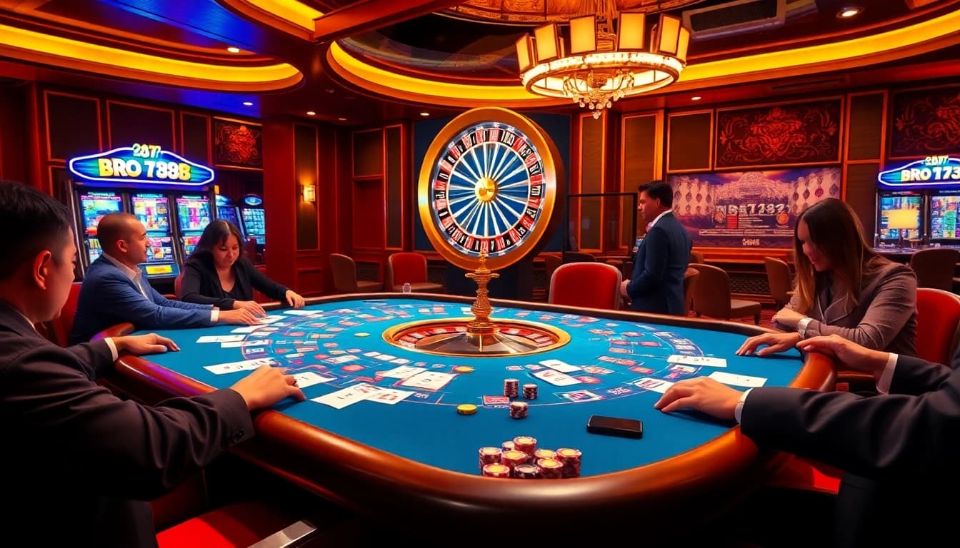 Experience thrilling gameplay at bro138 with vibrant casino tables and excitement.