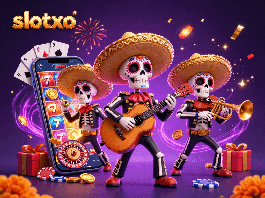 เล่นเกมสล็อตออนไลน์ slotxo สนุกสนานกับการชนะรางวัลในภาพประกอบ 3D
