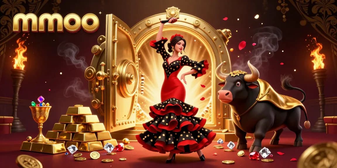 Experience the thrill at mmoo casino with a captivating 3D illustration of dynamic gambling action.