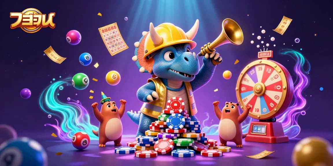 Engaging gamblers with vibrant action, แทงบอล themed celebration featuring animated characters and dynamic casino elements.