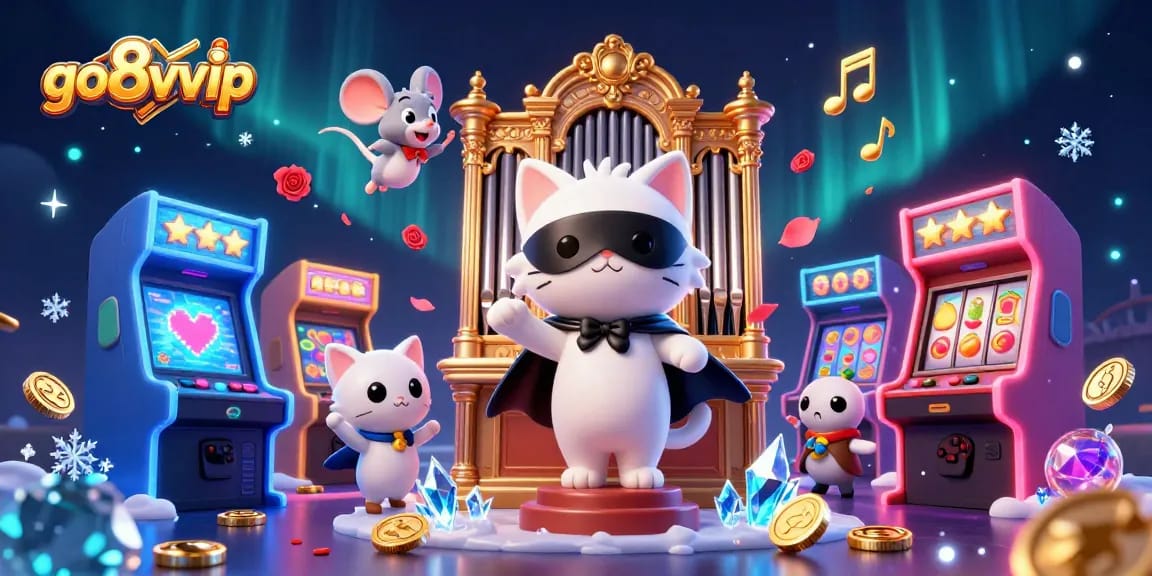 Experience thrilling gaming action at go8vvip with captivating 3D casino characters and vibrant arcade elements.
