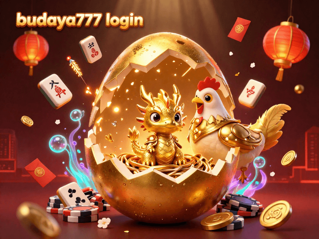 Masukkan budaya777 login dengan perisai emas dan telur naga dikelilingi kasino.