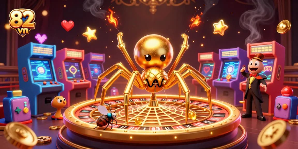 Join the excitement at 82 vn with thrilling bets in a vibrant casino scene featuring engaging game elements.