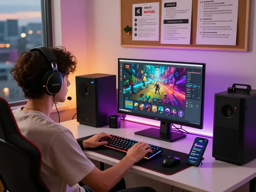 Immersive gaming experience on the MAKTOGEL platform with vibrant graphics and engaging setup