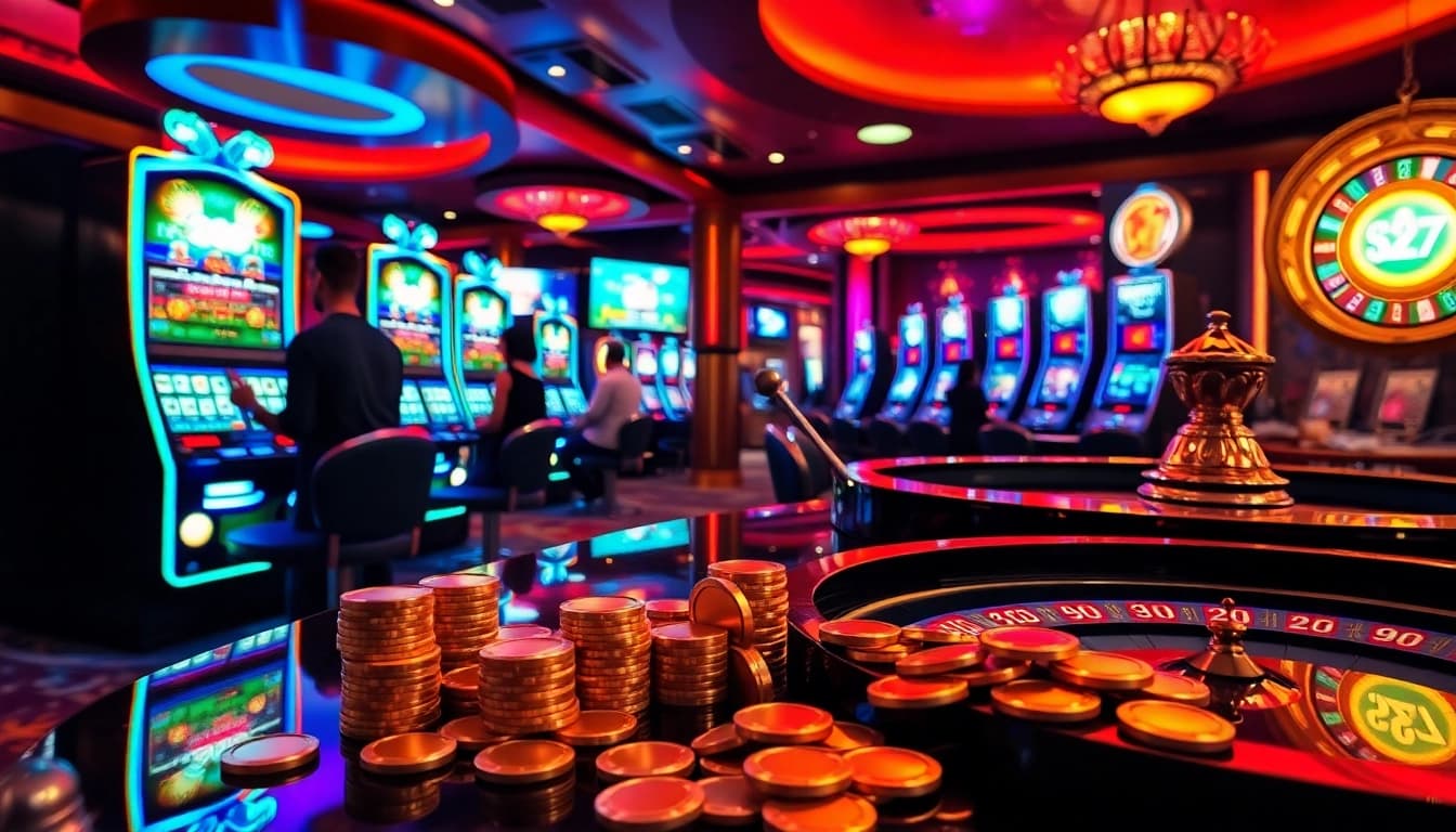 Players enjoying thrilling ktpjitu slot777 gacor action with vibrant lights and excitement.