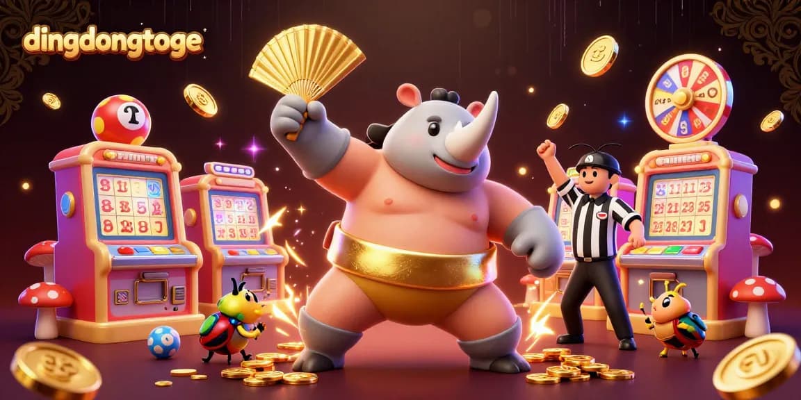 Experience thrilling lottery action with dingdongtoge and colorful 3D game elements.