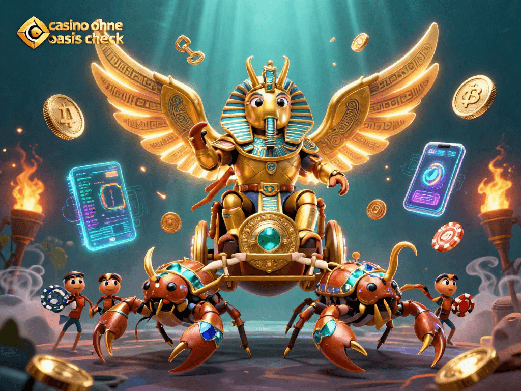 Engage in vibrant casino’action with Bitcoin and NFTs at casino ohne oasis check, featuring dynamic characters and elements.