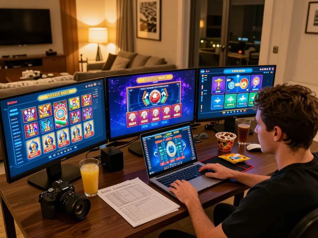 Nohu offers thrilling online gaming experiences, showcasing responsible play and strategic decisions in a cozy home setting