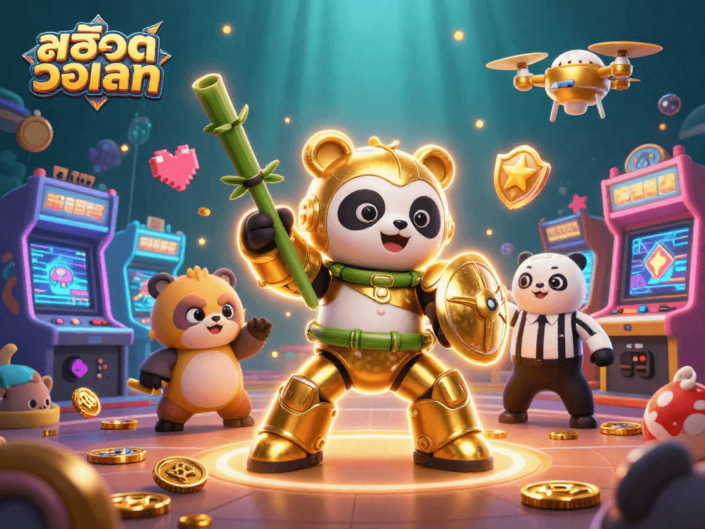 Experience thrilling สล็อตวอเลท action with 3D cartoon characters in a vibrant gaming arena.