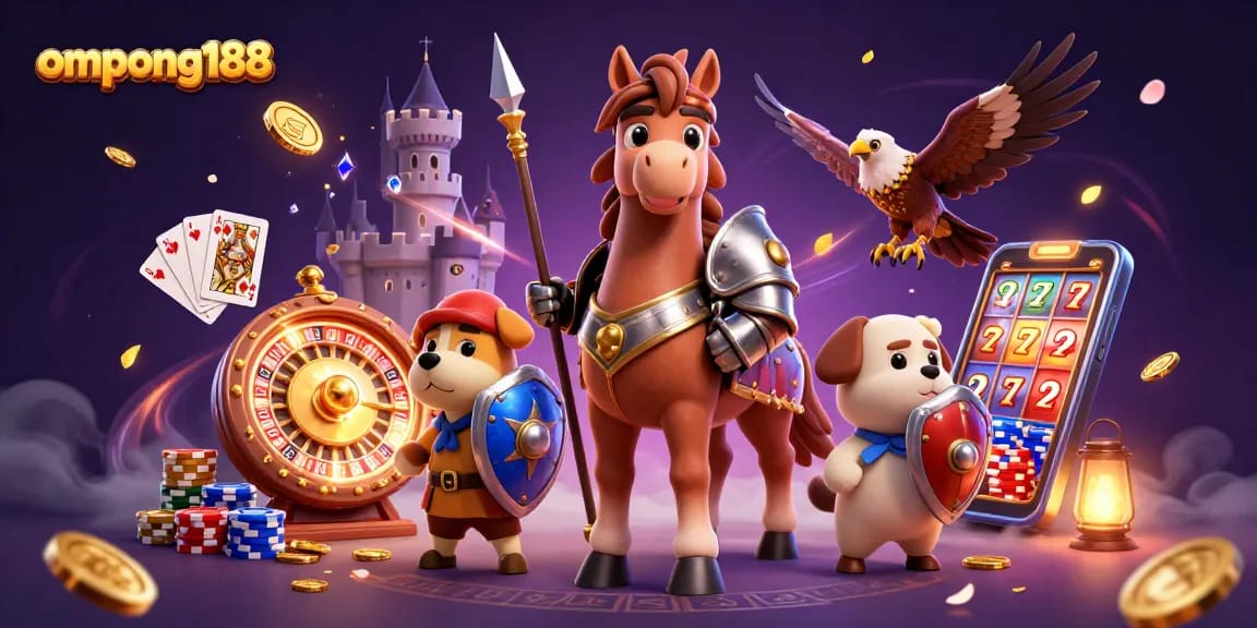 ompong188 menawarkan pengalaman bermain game online lengkap dengan elemen kasino yang menarik dan menarik.