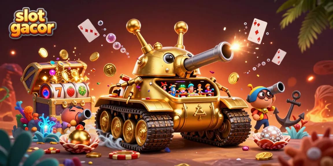 Menangkan jackpot besar slot gacor di kasino mini dalam tank keong emas yang megah.