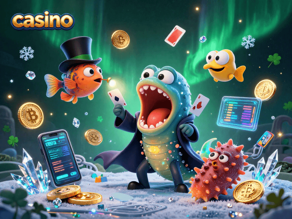 Engage in thrilling casino action with playful sea creatures showcasing their magical talents.