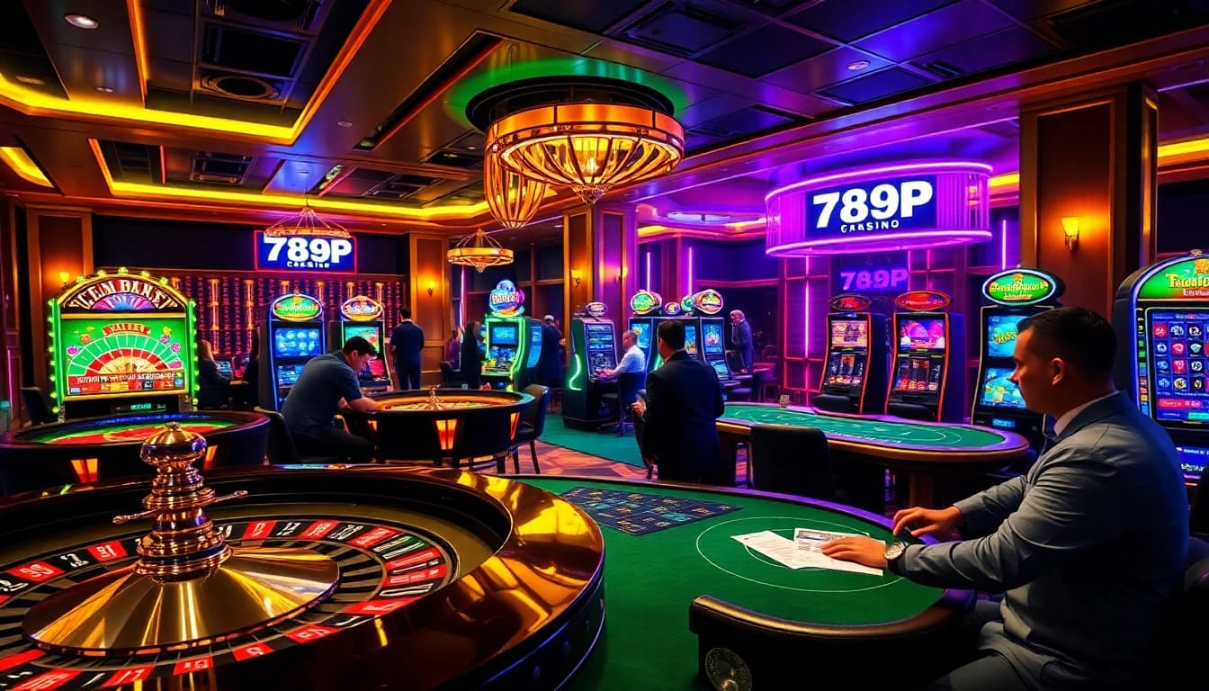Engaging scene of players enjoying their time at 789P casino tables.
