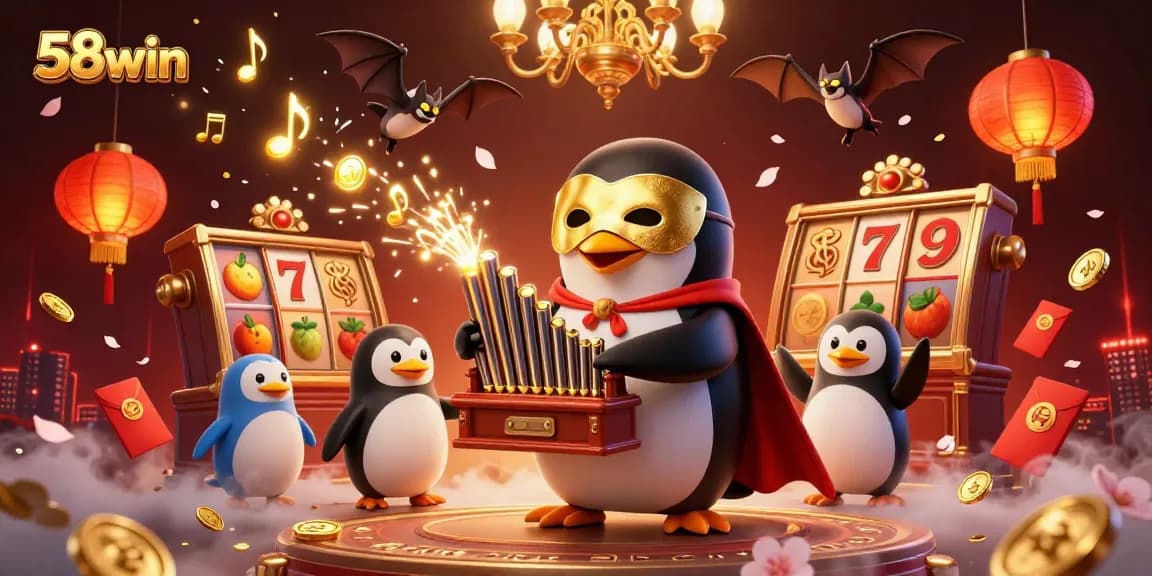 Experience thrilling action at 58win with vibrant 3D characters and iconic casino elements.