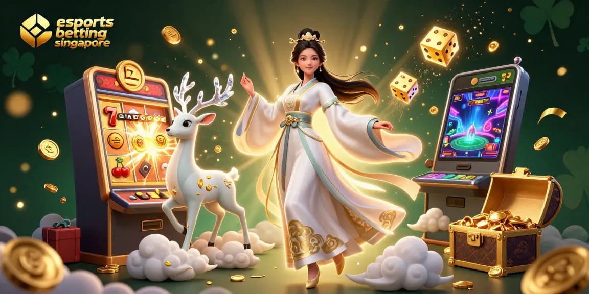 Experience electrifying esports betting singapore with this vibrant 3D illustration of action-packed gaming elements and characters.