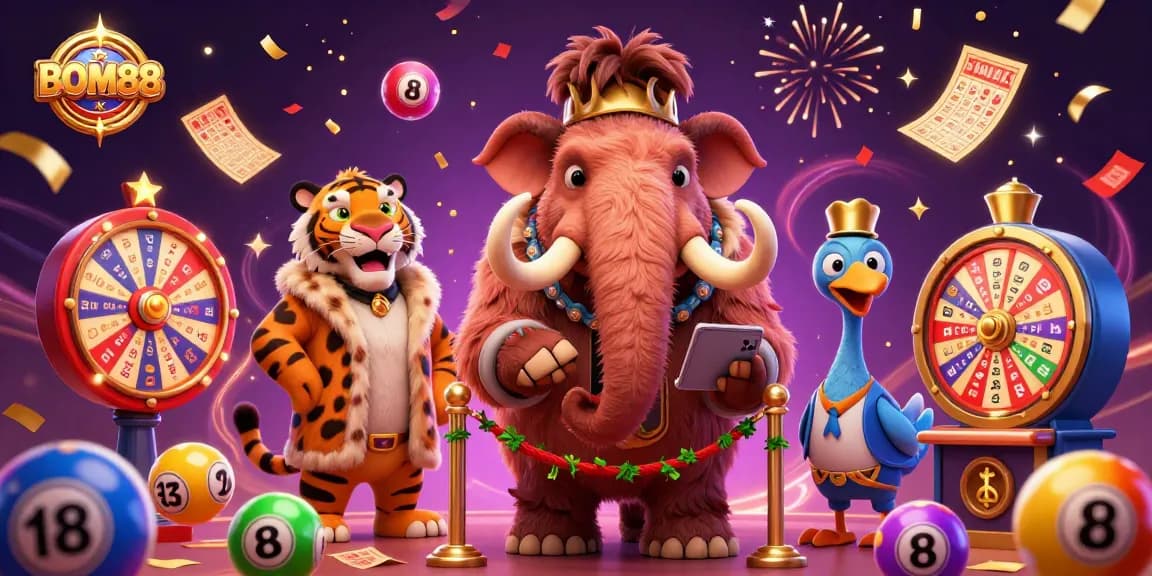Bounce colorful lottery balls as BOM88 invites players to join vibrant games at the online casino.