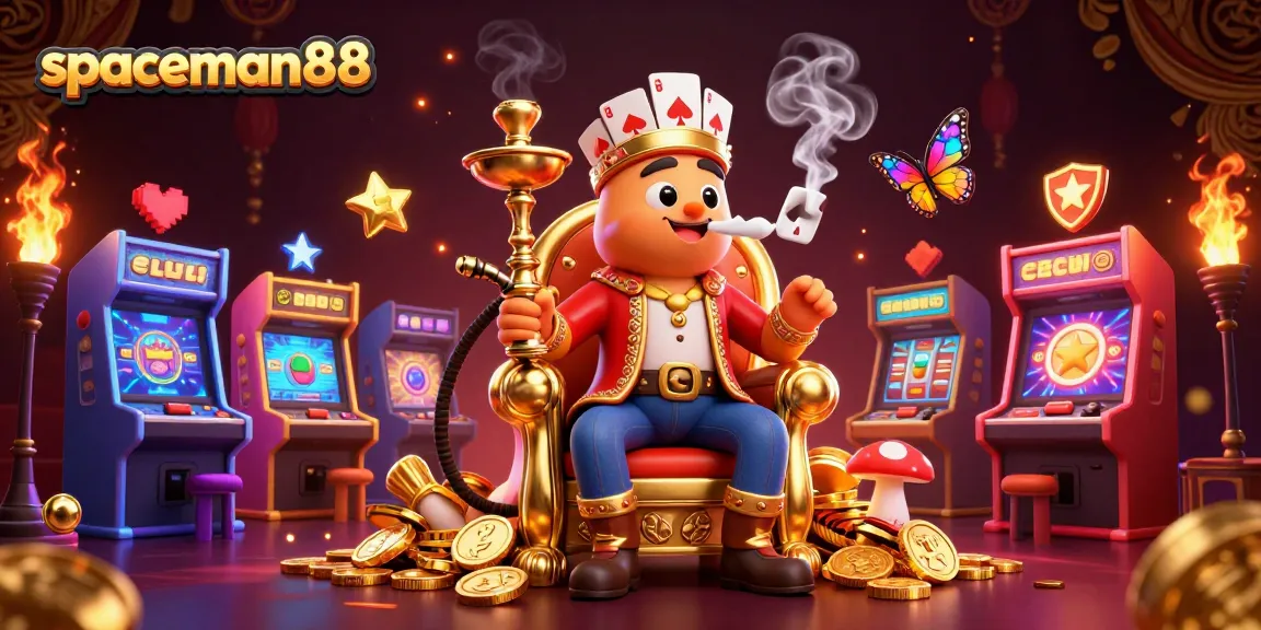 Experience thrilling gameplay with spaceman88, where vibrant casino elements and playful characters merge.