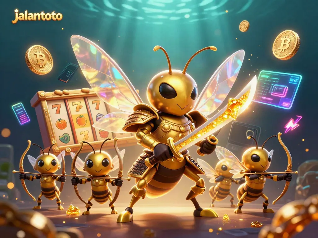 Mengakses jalantoto dengan mudah melalui karakter hornet emas dan simbol slot yang berkilau.