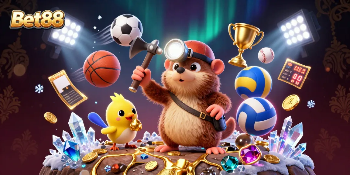Experience winning strategies with Bet88 in a vibrant, energetic casino scene filled with excitement and action.