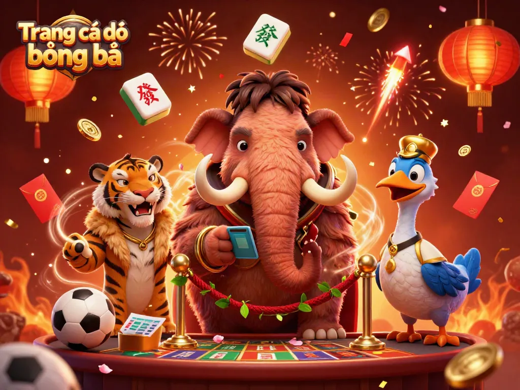 Experience thrilling sports betting action with Trang cá độ bóng đá in this vibrant 3D illustration.