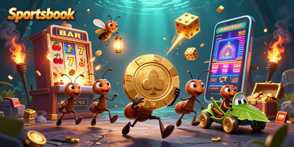 Mengalami keseruan Sportsbook saat tim semut 3D mencuri chip poker raksasa dengan latar belakang kasino