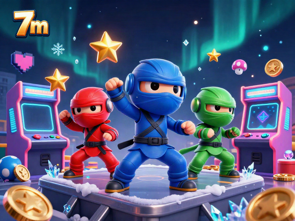 Experience thrilling sports betting action with 7m while chameleons engage in casino-themed martial arts.