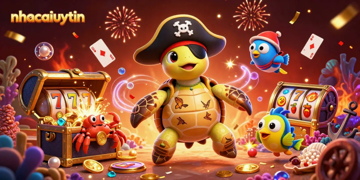 Experience winning moments with nhacaiuytin's treasure-laden 3D casino illustration.