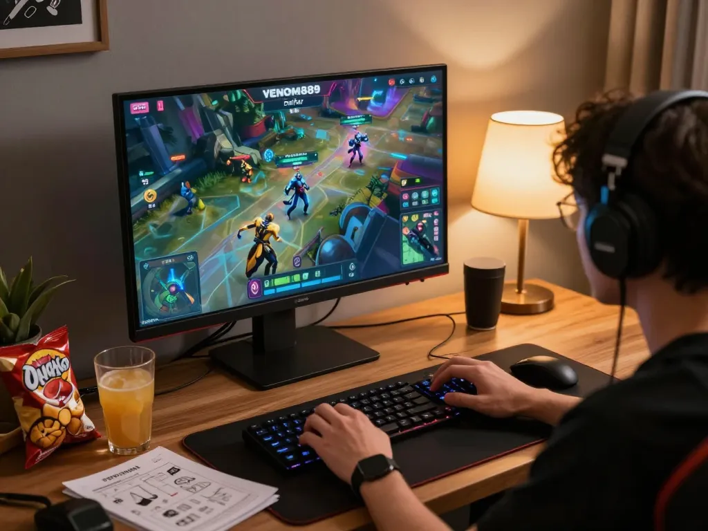 Engaged player optimizing strategies in VENOM889 Datfar online gaming session