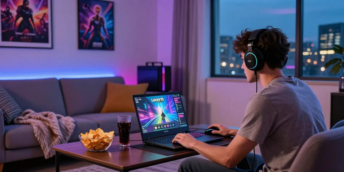 Pengaturan gaming modern dengan tampilan game luxury111 dalam suasana nyaman.
