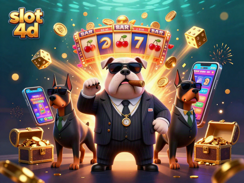 Menang besar dengan slot 4d: ilustrasi khas kasino yang penuh warna dan energi.