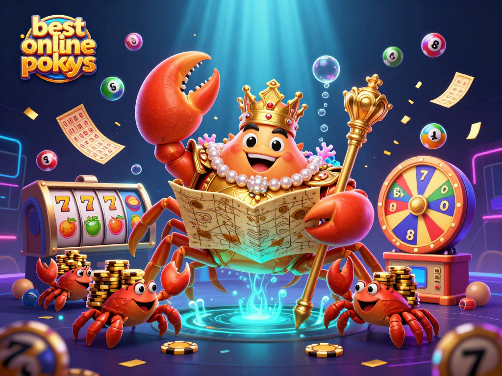 Play the best online pokies with vibrant colors and exciting game elements in a dynamic scene.