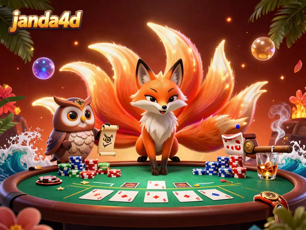 Gambaran pemandangan menarik dengan janda4d menampilkan karakter shio dan elemen poker yang memikat.