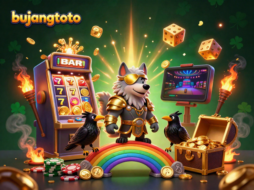 Experience the excitement of bujangtoto through an enchanting Norse-themed casino scene filled with vibrant elements.