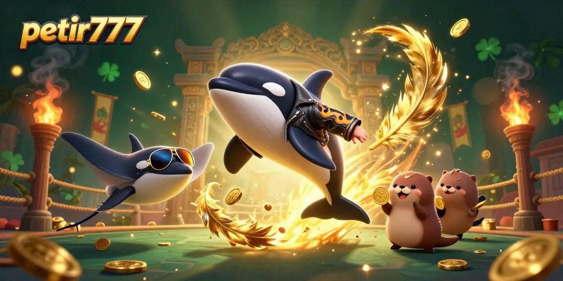 Experience fast-paced gaming with petir777, alongside vibrant characters and dynamic casino elements.