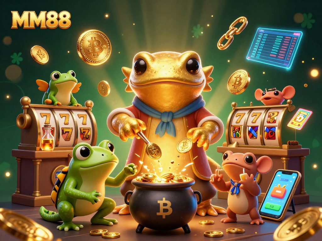 Experience thrilling gameplay at MM88 with golden alchemists and animated gaming elements.
