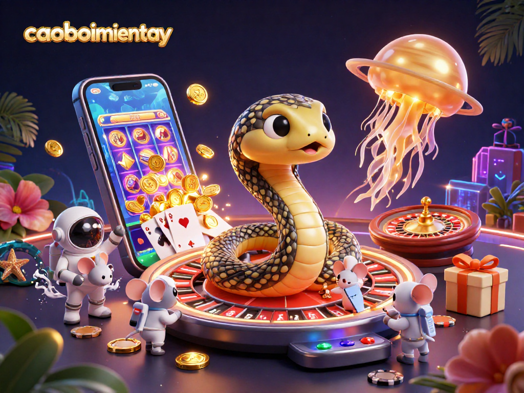 Experience the thrill of betting in caoboimientay with a dynamic cosmic casino scene.