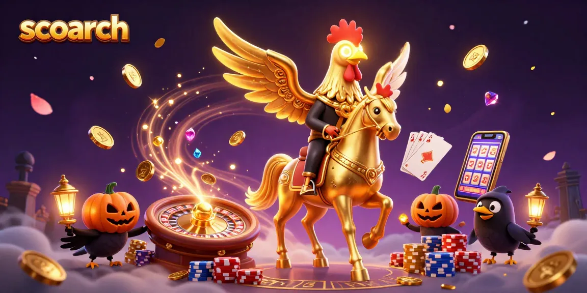Experience thrilling gaming action at scoarch featuring a whimsical casino scene with vibrant characters.