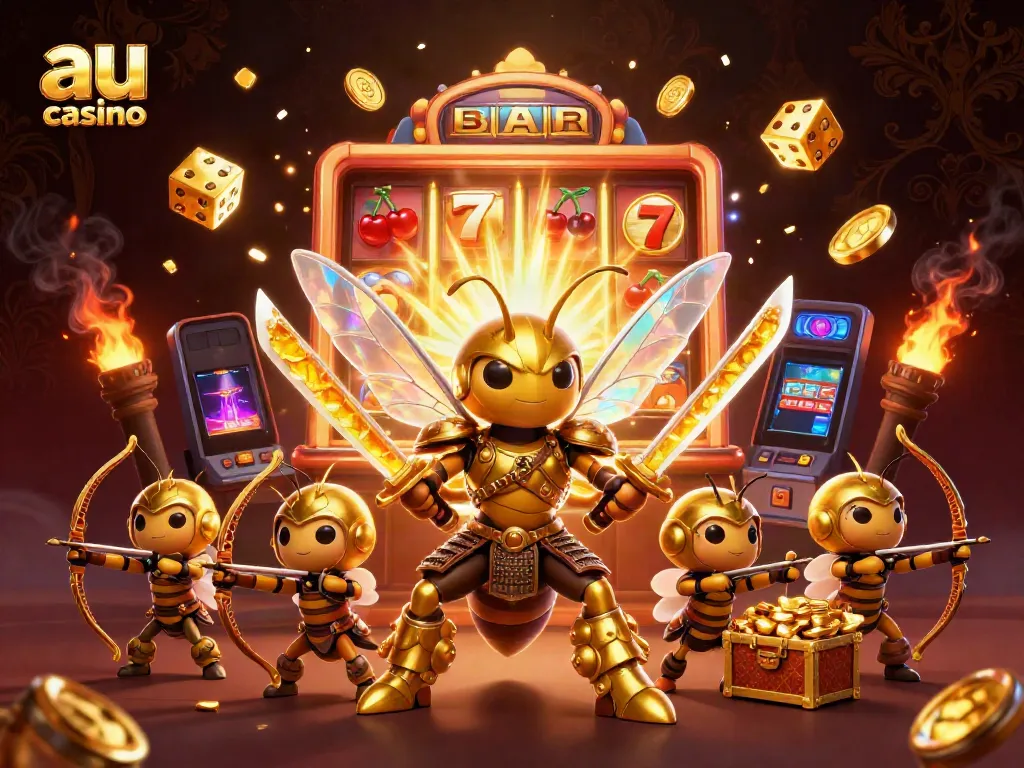 Experience thrilling gameplay at au online casino with vibrant 3D characters and dynamic casino elements.