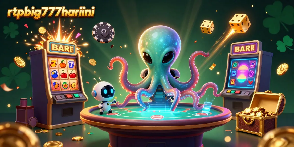 Experience thrilling wins with rtpbig777hariini in a vibrant alien casino scene.