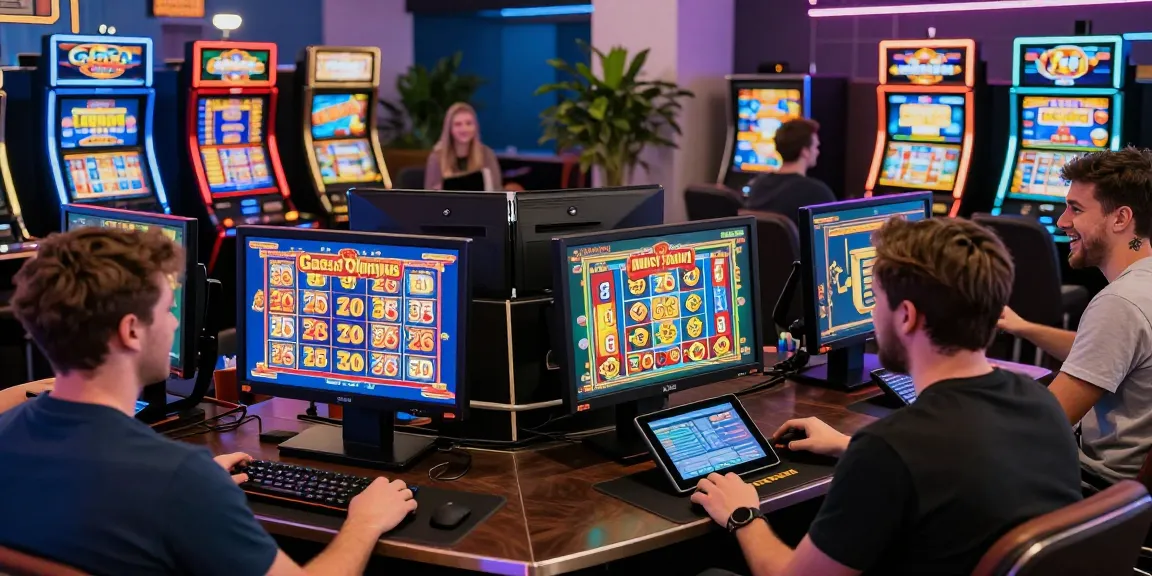 Exciting bonus buy slots UK gaming scene with players engaging in diverse online casino games.