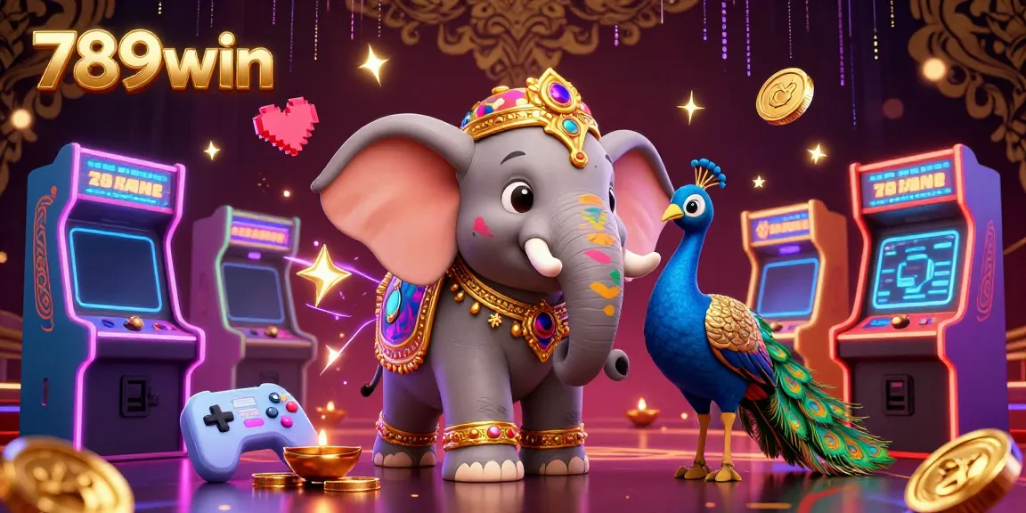 Experience thrilling gaming with 789win's dynamic casino adventures featuring vibrant elephants and gaming elements.