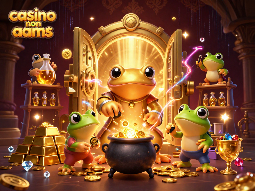 Il casino non AAMS trasforma metalli in monete d'oro, con un alchimista e un apprendista nella scena