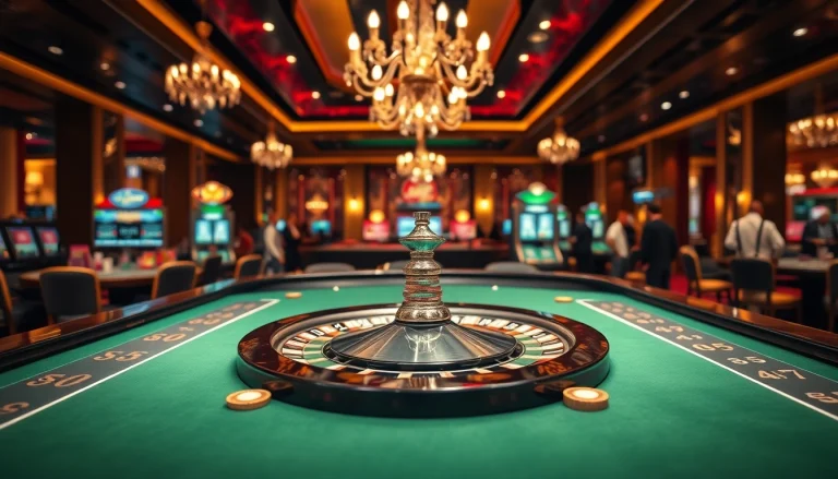 Engaging professionals playing a Casino game at a luxurious roulette table.